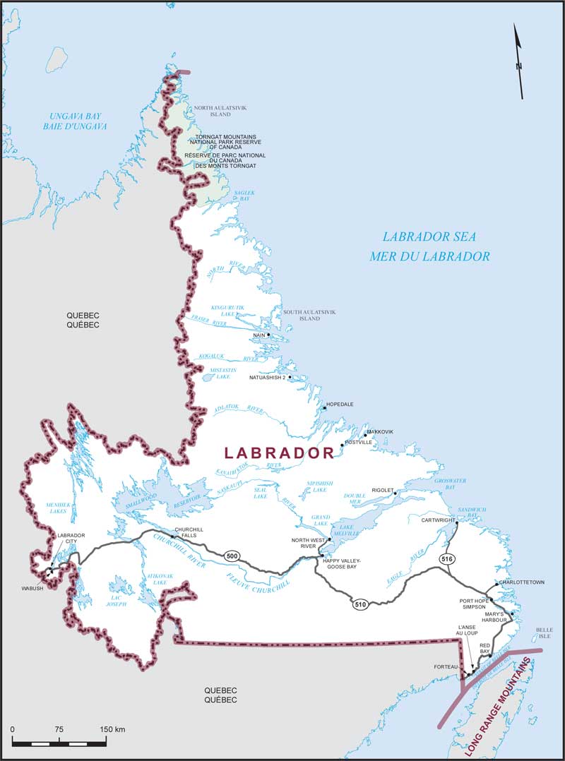 Map of  Labrador electoral district