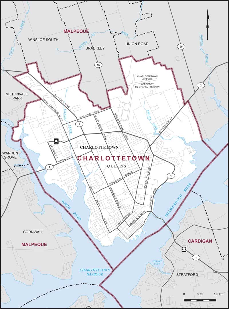 Map of Charlottetown electoral district