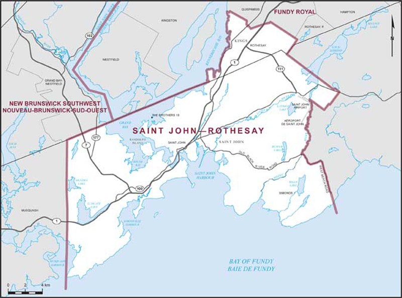 Map of Saint John—Rothesay electoral district