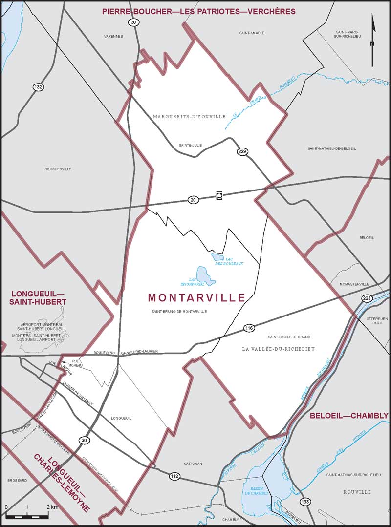 Map of Montarville electoral district