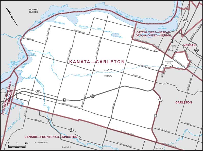 Map of Kanata—Carleton electoral district