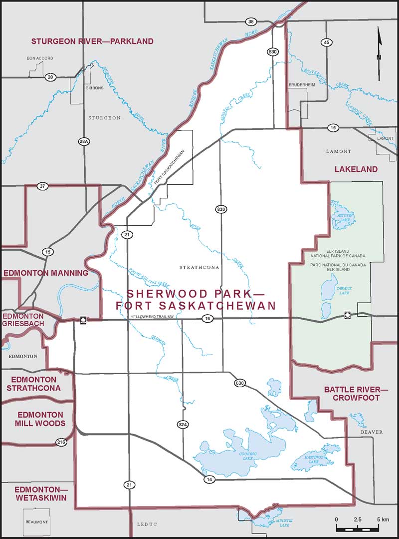 Map of Sherwood Park—Fort Saskatchewan electoral district