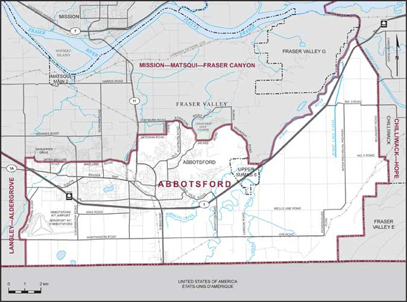 Map of Abbotsford electoral district