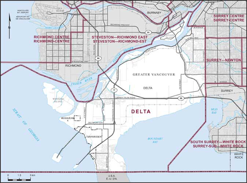 Map of Delta electoral district