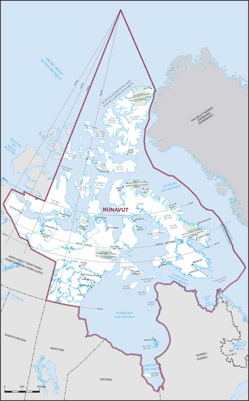 Map of Nunavut electoral district