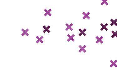 Several purple X's. 