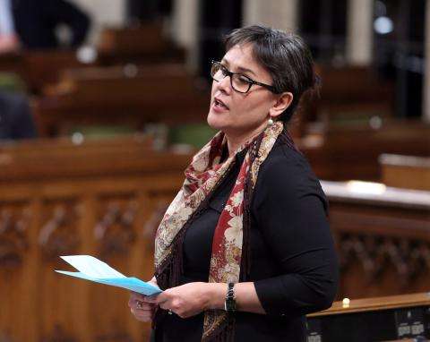 Photo of Leona Aglukkaq in the House of Commons.