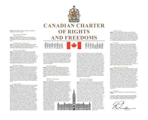 Image of the Canadian Charter of Rights and Freedoms.
