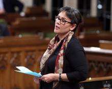 VRTT_Inuit_2008_EN Photo of Leona Aglukkaq in the House of Commons.